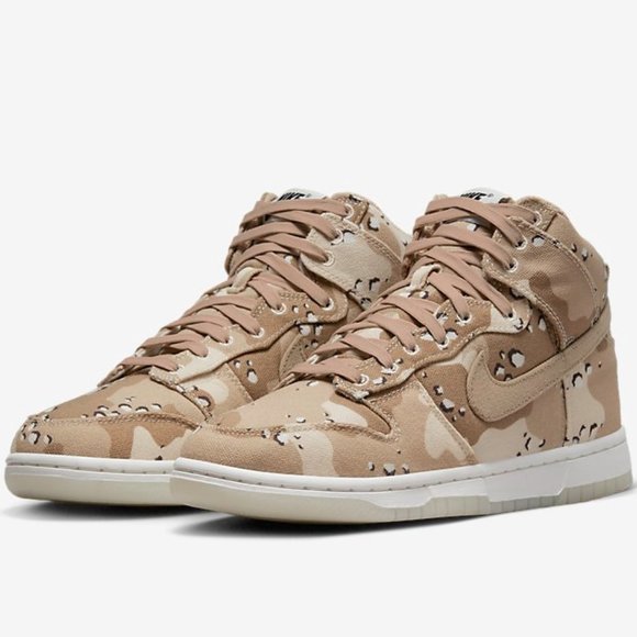Nike Women's Dunk High 'Desert Camo' DX2314-200 Sneakers size 8 - Picture 1 of 9